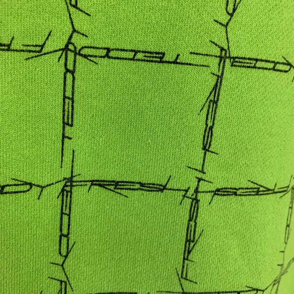 Teddy Fresh Mens Green Barbed Wire Hoodie Large Skater  Punk Street Wear Grunge - Picture 16 of 16